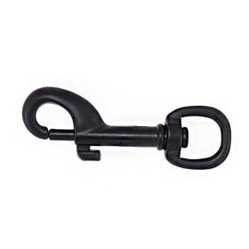 Póráz karabíner 60x13mm kerek végű fekete