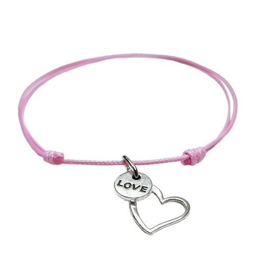 Charm karkötő alap nanocord rózsaszín