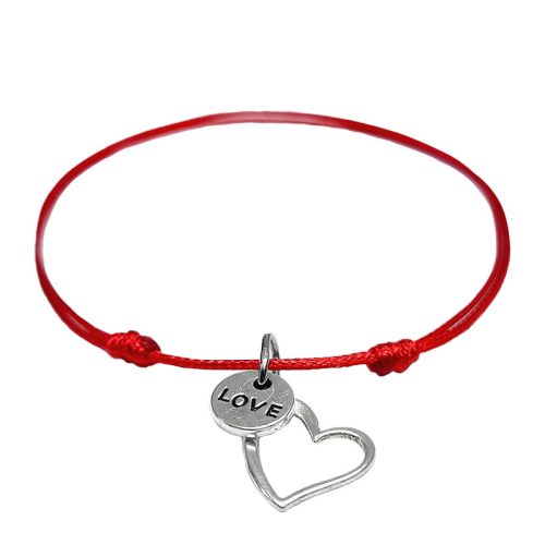 Charm karkötő alap nanocord piros