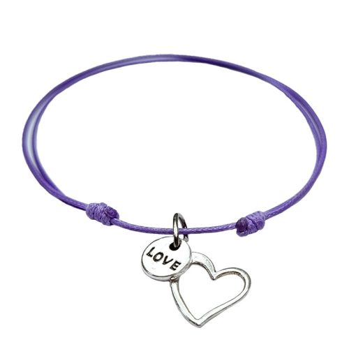 Charm karkötő alap nanocord lila