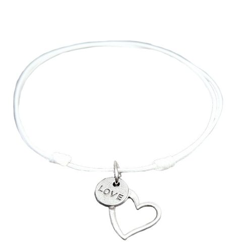 Charm karkötő alap nanocord fehér