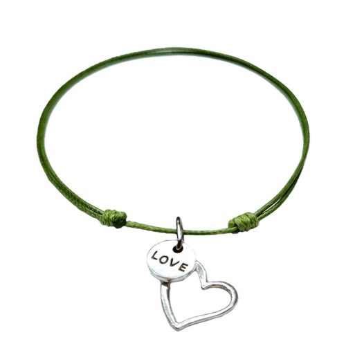 Charm karkötő alap nanocord zöld