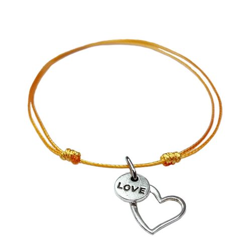 Charm karkötő alap nanocord sárga