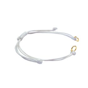 Charm karkötő alap felfűzhető díszekhez - fehér arany