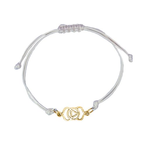 Charm karkötő alap felfűzhető díszekhez - fehér arany