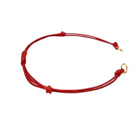 Charm karkötő alap felfűzhető díszekhez - piros arany