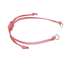   Charm karkötő alap felfűzhető díszekhez - rózsaszín arany