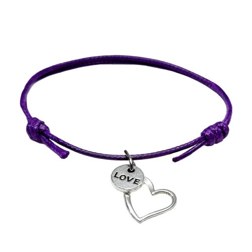 Charm karkötő alap lila