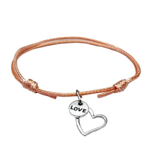 Charm karkötő alap barack