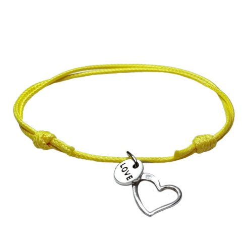 Charm karkötő alap sárga