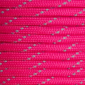Paracord 550 zsinór fényvisszaverő élénk rózsaszín